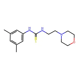 1-(3,5-dimethylphenyl)-3-(2-morpholin-4-ylethyl)thiourea structure