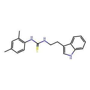 1-(2,4-dimethylphenyl)-3-[2-(1H-indol-3-yl)ethyl]thiourea structure