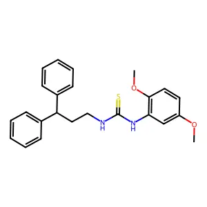 1-(2,5-dimethoxyphenyl)-3-(3,3-diphenylpropyl)thiourea structure