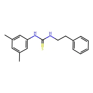 1-(3,5-dimethylphenyl)-3-(2-phenylethyl)thiourea structure