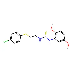 1-[2-(4-chlorophenyl)sulfanylethyl]-3-(2,5-dimethoxyphenyl)thiourea structure