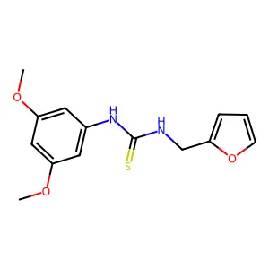 1-(3,5-dimethoxyphenyl)-3-(furan-2-ylmethyl)thiourea structure