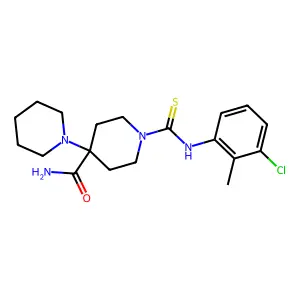 1'-{[(3-chloro-2-methylphenyl)amino]carbonothioyl}-1,4'-bipiperidine-4'-carboxamide structure