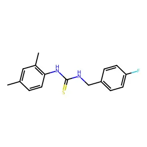 1-(2,4-dimethylphenyl)-3-[(4-fluorophenyl)methyl]thiourea structure