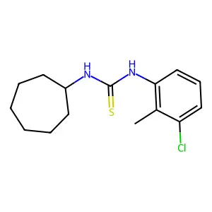 1-(3-chloro-2-methylphenyl)-3-cycloheptylthiourea structure