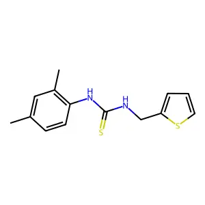 1-(2,4-dimethylphenyl)-3-(thiophen-2-ylmethyl)thiourea structure