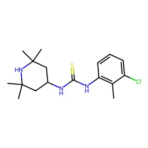 1-(3-chloro-2-methylphenyl)-3-(2,2,6,6-tetramethylpiperidin-4-yl)thiourea structure