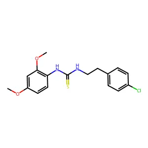 1-[2-(4-chlorophenyl)ethyl]-3-(2,4-dimethoxyphenyl)thiourea structure