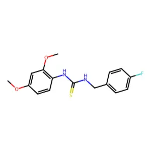 1-(2,4-dimethoxyphenyl)-3-[(4-fluorophenyl)methyl]thiourea structure