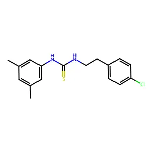 1-[2-(4-chlorophenyl)ethyl]-3-(3,5-dimethylphenyl)thiourea structure