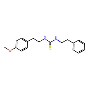 1-[2-(4-methoxyphenyl)ethyl]-3-(2-phenylethyl)thiourea structure