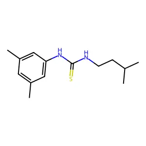 1-(3,5-dimethylphenyl)-3-(3-methylbutyl)thiourea structure