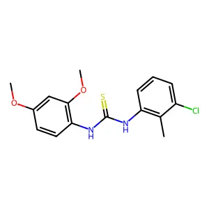 1-(3-chloro-2-methylphenyl)-3-(2,4-dimethoxyphenyl)thiourea structure