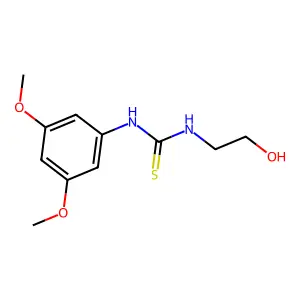 1-(3,5-dimethoxyphenyl)-3-(2-hydroxyethyl)thiourea structure