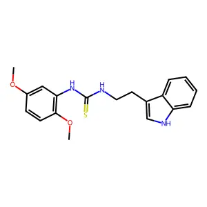 1-(2,5-dimethoxyphenyl)-3-[2-(1H-indol-3-yl)ethyl]thiourea structure