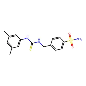 1-(3,5-dimethylphenyl)-3-[(4-sulfamoylphenyl)methyl]thiourea structure