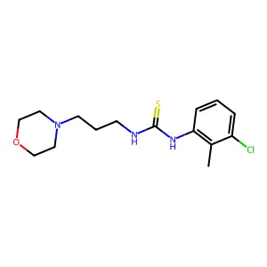 1-(3-chloro-2-methylphenyl)-3-(3-morpholin-4-ylpropyl)thiourea structure