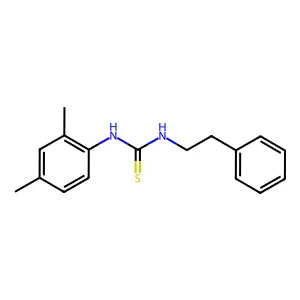 1-(2,4-dimethylphenyl)-3-(2-phenylethyl)thiourea structure