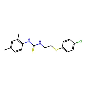 1-[2-(4-chlorophenyl)sulfanylethyl]-3-(2,4-dimethylphenyl)thiourea structure