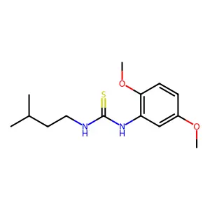 1-(2,5-dimethoxyphenyl)-3-(3-methylbutyl)thiourea structure