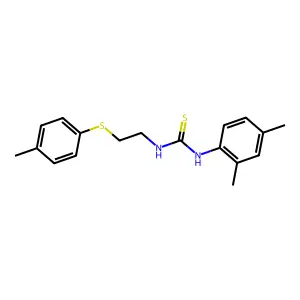 1-(2,4-dimethylphenyl)-3-[2-(4-methylphenyl)sulfanylethyl]thiourea structure