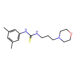 1-(3,5-dimethylphenyl)-3-(3-morpholin-4-ylpropyl)thiourea structure