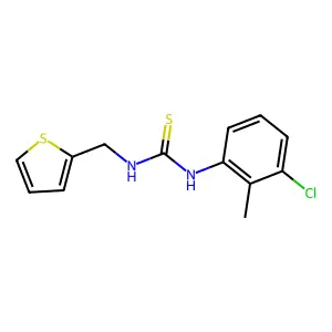 1-(3-chloro-2-methylphenyl)-3-(thiophen-2-ylmethyl)thiourea structure