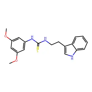 1-(3,5-dimethoxyphenyl)-3-[2-(1H-indol-3-yl)ethyl]thiourea structure