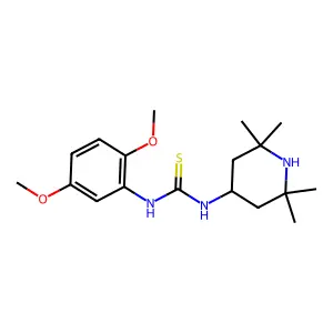 1-(2,5-dimethoxyphenyl)-3-(2,2,6,6-tetramethylpiperidin-4-yl)thiourea structure