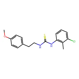 1-(3-chloro-2-methylphenyl)-3-[2-(4-methoxyphenyl)ethyl]thiourea structure