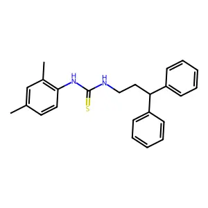 1-(2,4-dimethylphenyl)-3-(3,3-diphenylpropyl)thiourea structure