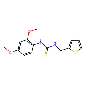1-(2,4-dimethoxyphenyl)-3-(thiophen-2-ylmethyl)thiourea structure