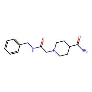 1-[2-(benzylamino)-2-oxoethyl]piperidine-4-carboxamide structure