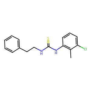 1-(3-chloro-2-methylphenyl)-3-(2-phenylethyl)thiourea structure