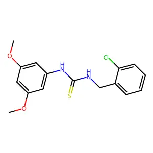1-(2-chlorobenzyl)-3-(3,5-dimethoxyphenyl)thiourea structure