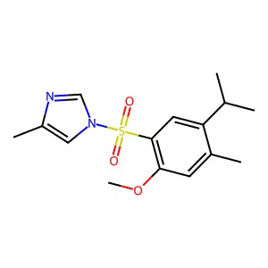 1-(2-methoxy-4-methyl-5-propan-2-ylphenyl)sulfonyl-4-methylimidazole structure
