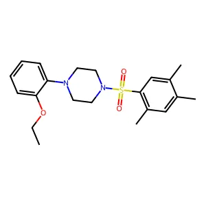 1-(2-ethoxyphenyl)-4-(2,4,5-trimethylphenyl)sulfonylpiperazine structure