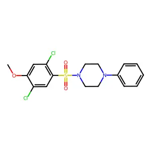 1-(2,5-dichloro-4-methoxyphenyl)sulfonyl-4-phenylpiperazine structure