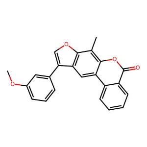 10-(3-methoxyphenyl)-7-methyl-5H-benzo[c]furo[3,2-g]chromen-5-one structure