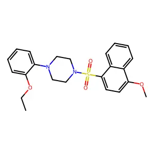 1-(2-ethoxyphenyl)-4-(4-methoxynaphthalen-1-yl)sulfonylpiperazine structure