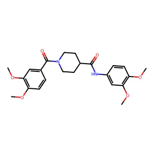 1-(3,4-dimethoxybenzoyl)-N-(3,4-dimethoxyphenyl)piperidine-4-carboxamide structure