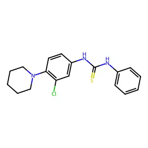 1-(3-chloro-4-piperidin-1-ylphenyl)-3-phenylthiourea structure