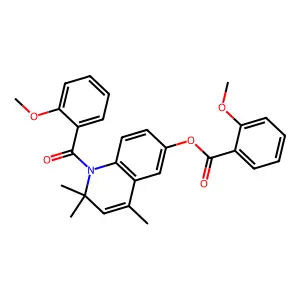 1-[(2-methoxyphenyl)carbonyl]-2,2,4-trimethyl-1,2-dihydroquinolin-6-yl 2-methoxybenzoate structure