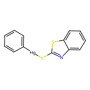 1,3-benzothiazol-2-ylsulfanyl(phenyl)mercury structure