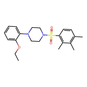 1-(2-ethoxyphenyl)-4-(2,3,4-trimethylbenzenesulfonyl)piperazine structure