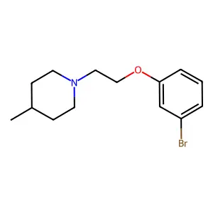1-(2-(3-bromophenoxy)ethyl)-4-methylpiperidine structure
