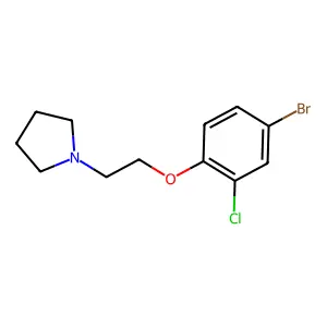 1-(2-(4-bromo-2-chlorophenoxy)ethyl)pyrrolidine structure