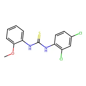 1-(2,4-dichlorophenyl)-3-(2-methoxyphenyl)thiourea structure