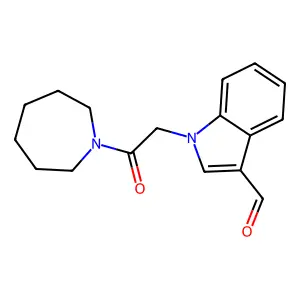 1-[2-(azepan-1-yl)-2-oxoethyl]indole-3-carbaldehyde structure