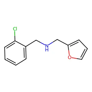 1-(2-chlorophenyl)-N-(furan-2-ylmethyl)methanamine structure